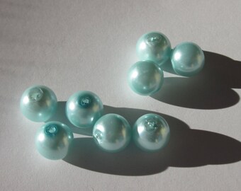 glass Pearl 10 mm - 8 PV13 8 round beads