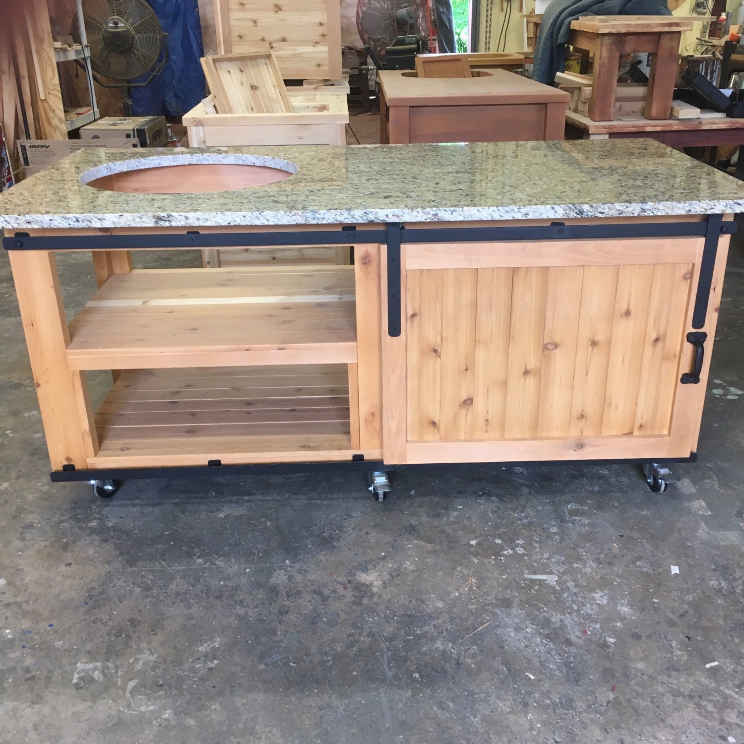 Kitchen Island Turned Leg Buffet Sideboard