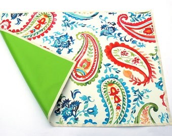 oilcloth placemat / desk mat / time base / desk pad