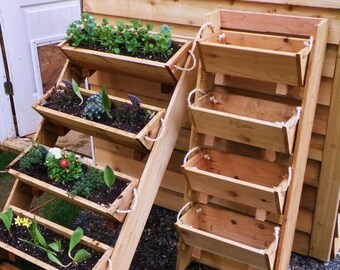 Ends Thursday New 24" vertical gardening urban farmer raised elevated planting system vegetables garden planter kit cedar wooden herb