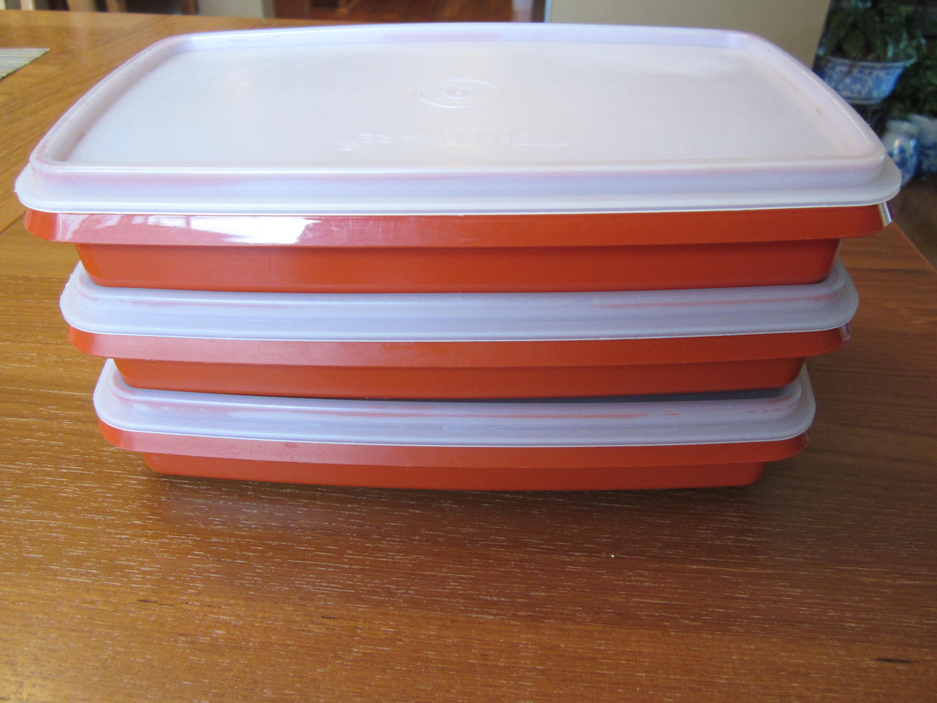 TUPPERWARE Deli Keeper Set 3 Paprika Red Meat Cheese Cold Cut