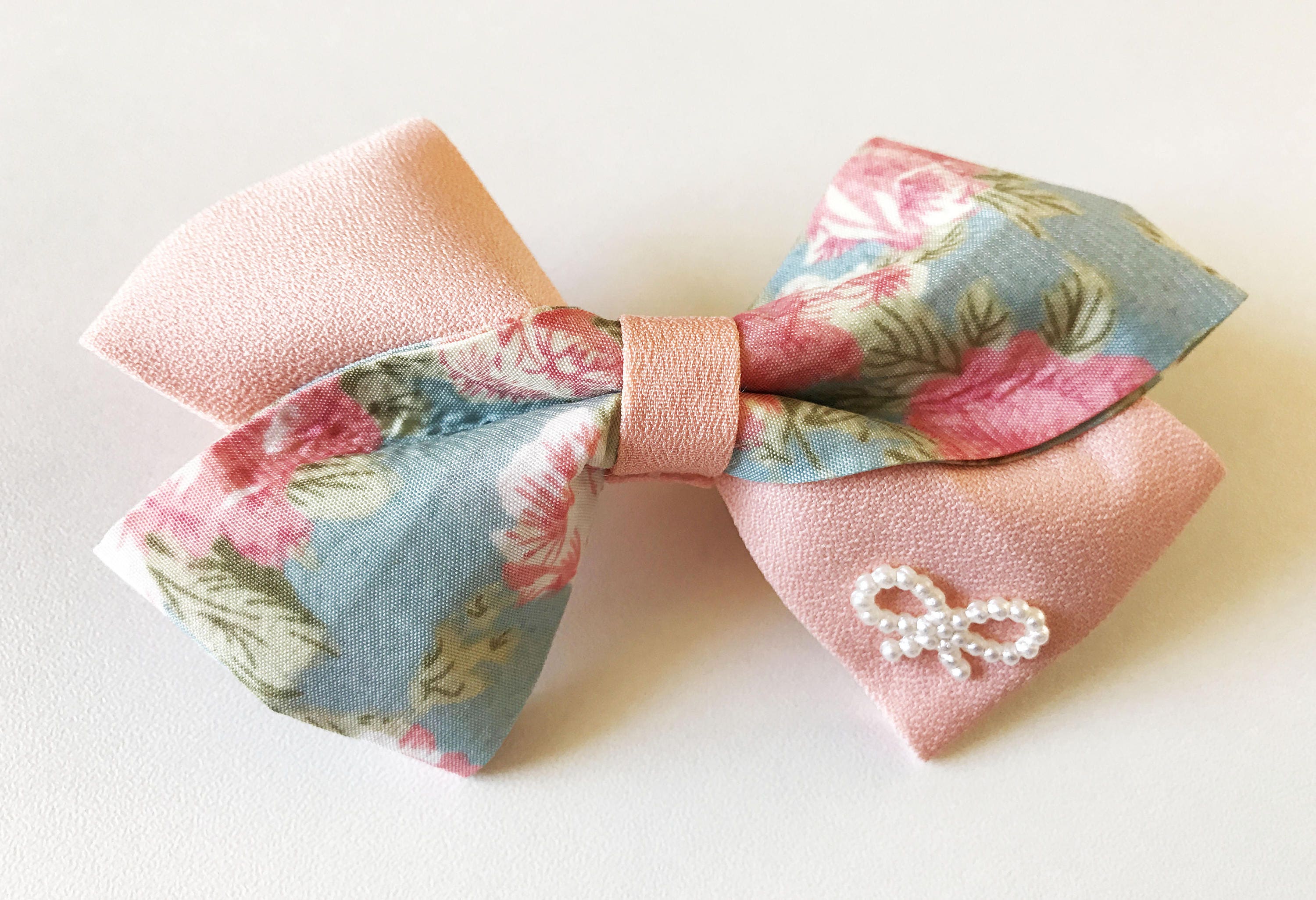 1. Pink and Blue Hair Bow Set - wide 6