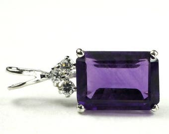 On Sale, 30% Off, Amethyst, Sterling Silver Pendant, SP042