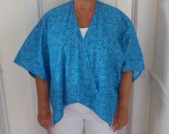 shades of aqua blue cape with a hint of sparkle