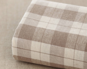 150 cm / 59 inch Width, Classic Style Plaid / Check Pattern Cotton Fabric, Half Yard