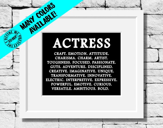 actress-quote-actress-definition-print-actress-typography