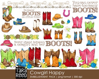 Cowboy Clip Art Cowboy Digital Papers Scrapbooking Kits with