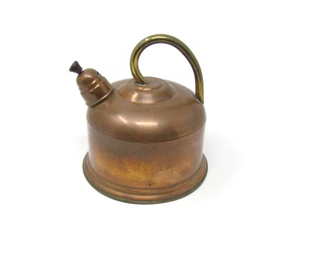 Vintage Old Dutch Solid Copper TEA POT KETTLE - Made in Portugal - Rare Solid Copper Whistling Tea Kettle - Steampunk Kitchen