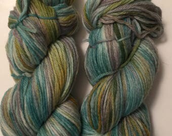 Hand Dyed Yarn worsted weight 100% merino wool | 100 grams | Into the Woods | Free shipping in US