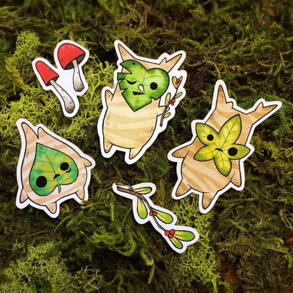 Korok Legend of Zelda Breath of the Wild Hand Cut Sticker SET