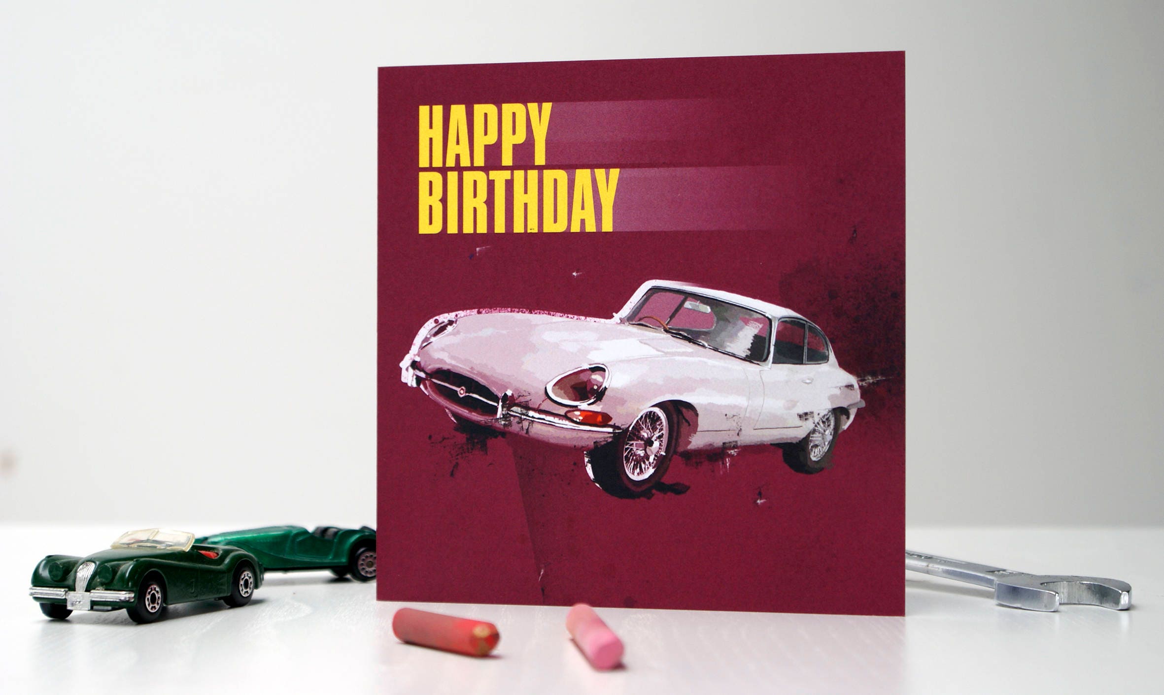 The Jaguar E-Type Happy Birthday Card Boys Card Card For