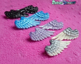Fairy Kei, pastel goth Angel Wings Hair Clips -different variations available