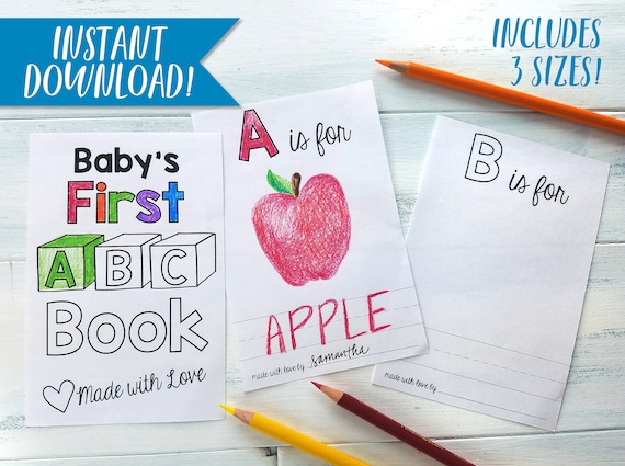 Blank Alphabet Book / ABC Template / ABC Coloring Sheets