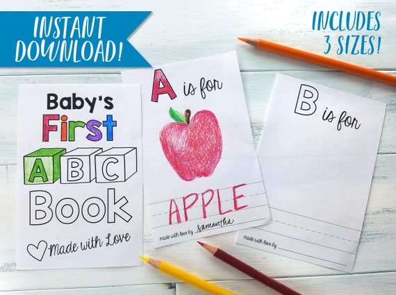 Blank Alphabet Book / ABC Template / ABC Coloring Sheets