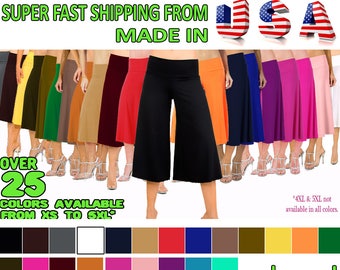 Flowy and Comfy Women's Capri Gaucho Pants. 25 colors available.