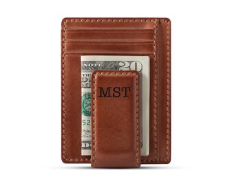 CARRYALL MAGNETIC Front Pocket Wallet • Money Clip Wallet • Groomsmen Gift • Mens Leather Wallet•Anniversary Gift •Multi-Card Functionality
