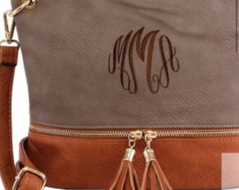 Two Tone Cross Body, Crossbody, Two Tone Purse, Khaki Crossbody