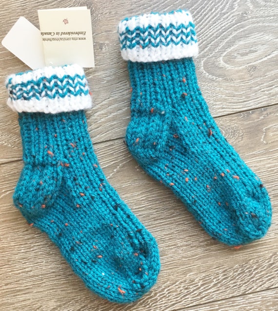 Toddler shoe size 8-9 Knitted Socks Warm Children Socks