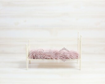 Newborn DIGITAL Prop/ Newborn Bed Prop/ Digital Download Prop/Photography/Cream/Pink Bed/Newborn Bed Prop/ Wrought iron Bed prop Digital