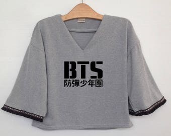 BTS Bangtan Boys K pop korea Crop shirt