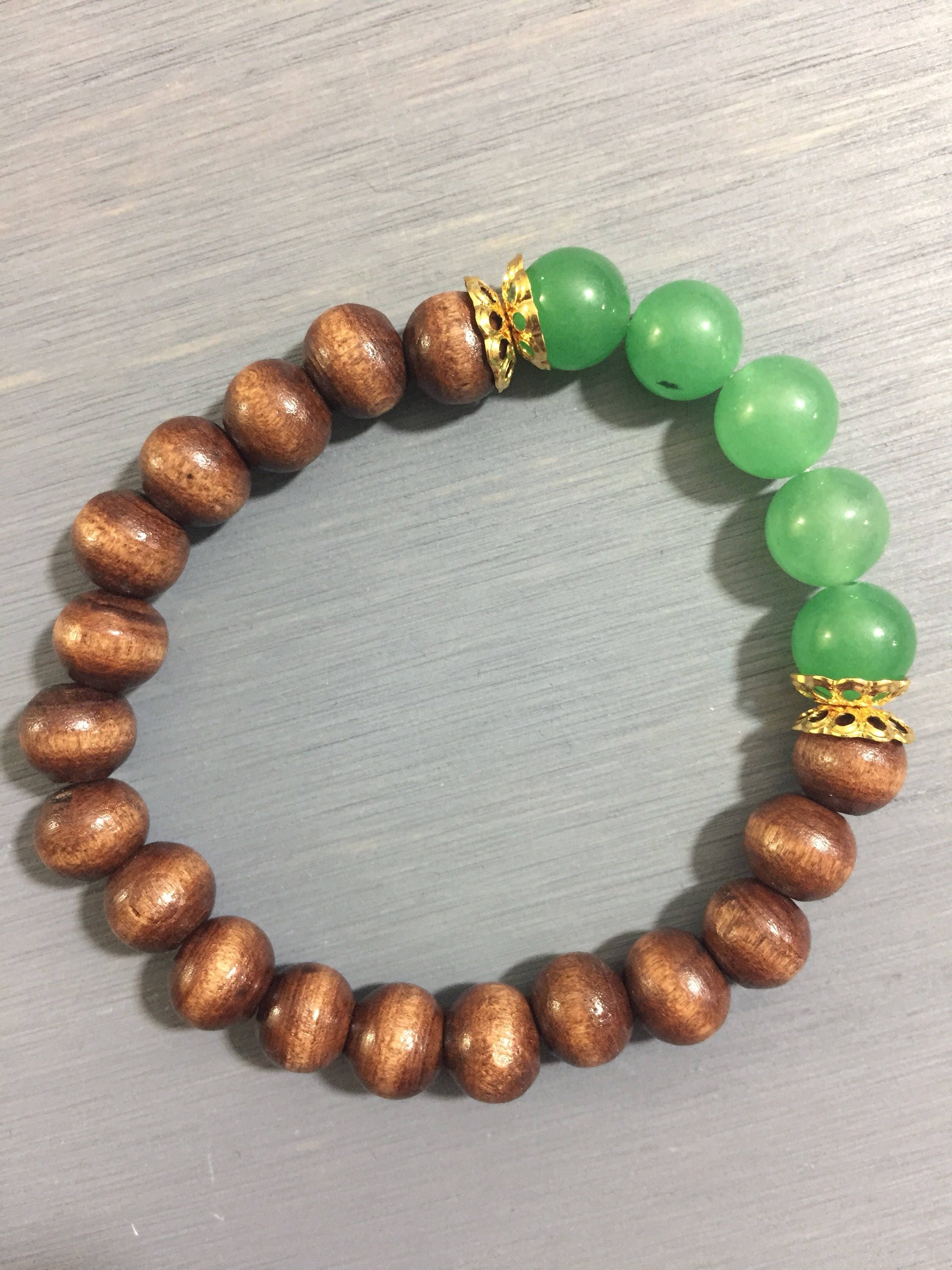 Green bead bracelet