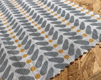 Yellow and Grey Fabric- Curtain Fabric- Scandinavian Fabric- Upholstery Fabric- Curtain Fabric- Modern Fabric- Linen- Fabric By The Metre