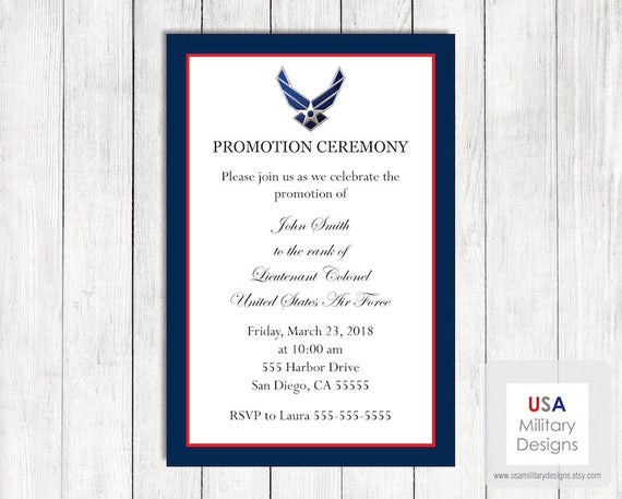 Air Force Promotion Invitation 1