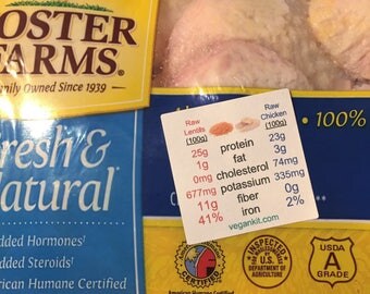 Lentils/Chicken Vegan Stickers (24 stickers)
