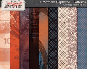 Memory Book, Photography Patterned Paper Pack, Instant Download, Digital Scrapbooking Paper, Photo Album, Retro Camera, Photographer Gift