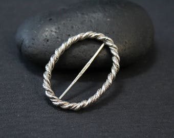 Sterling Silver Twisted Rope Scarf Slide, Sterling Scarf Slide, Silver Scarf Slide, Sterling Silver Scarf Ring, Sterling Scarf Buckle