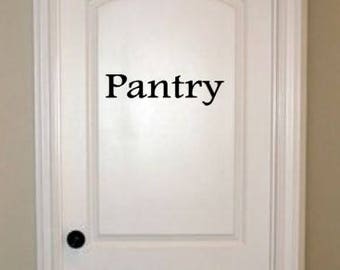 Pantry Door Decal, Wall Decal, Storage Closet, Kitchen, Organization, Label, Vinyl, Home Decor, Bathroom Decal, Sticker, Custom Decal, Gift