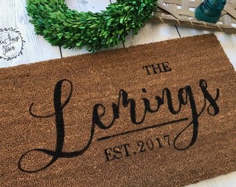 Custom Doormat, Doormat, Door mat, wedding gift, housewarming gift, customizable gift, Custom Gift