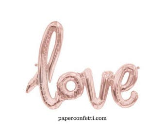 Love Balloon Banner Rose Gold| Rose Gold Balloon | Rose Gold Love | Love balloon | Rose Gold Decorations | Rose Gold Wedding | Rose Gold