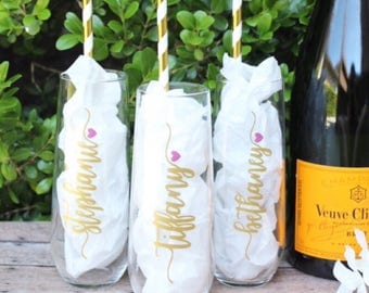 Personalized Champagne Flute | Bridal Party Champagne Glasses | Bridesmaid Proposal Champagne | Personalized Champagne Glasses | Gift