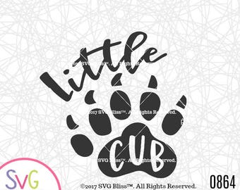 Baby Boy SVG, Little Cub, Bear Paw SVG, Digital Download Cutting File for Cricut or Silhouette, svg, eps, dxf files included
