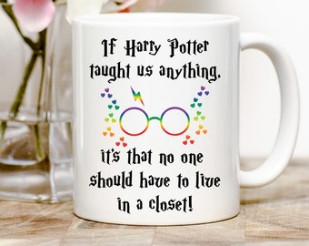 Harry Potter Gay Pride Gift, Harry Potter Mug, Harry Potter Gay, Gay Pride Mug, Gay Gift, LGBTQ, Rainbow Pride, Gay Pride Gifts, Christmas