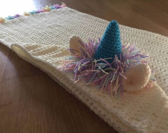 Unicorn Crochet Pattern, Unicorn Crochet, Unicorn Pattern, Hooded Unicorn, Blanket Pattern