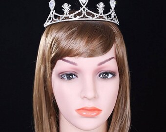 CZ Wedding tiara CZ Bridal Tiara Cubic Zirconia Tiara Royal tiara Diamante Wedding Crown Luxury Bridal Tiara Princess Crystal Bridal Tiara