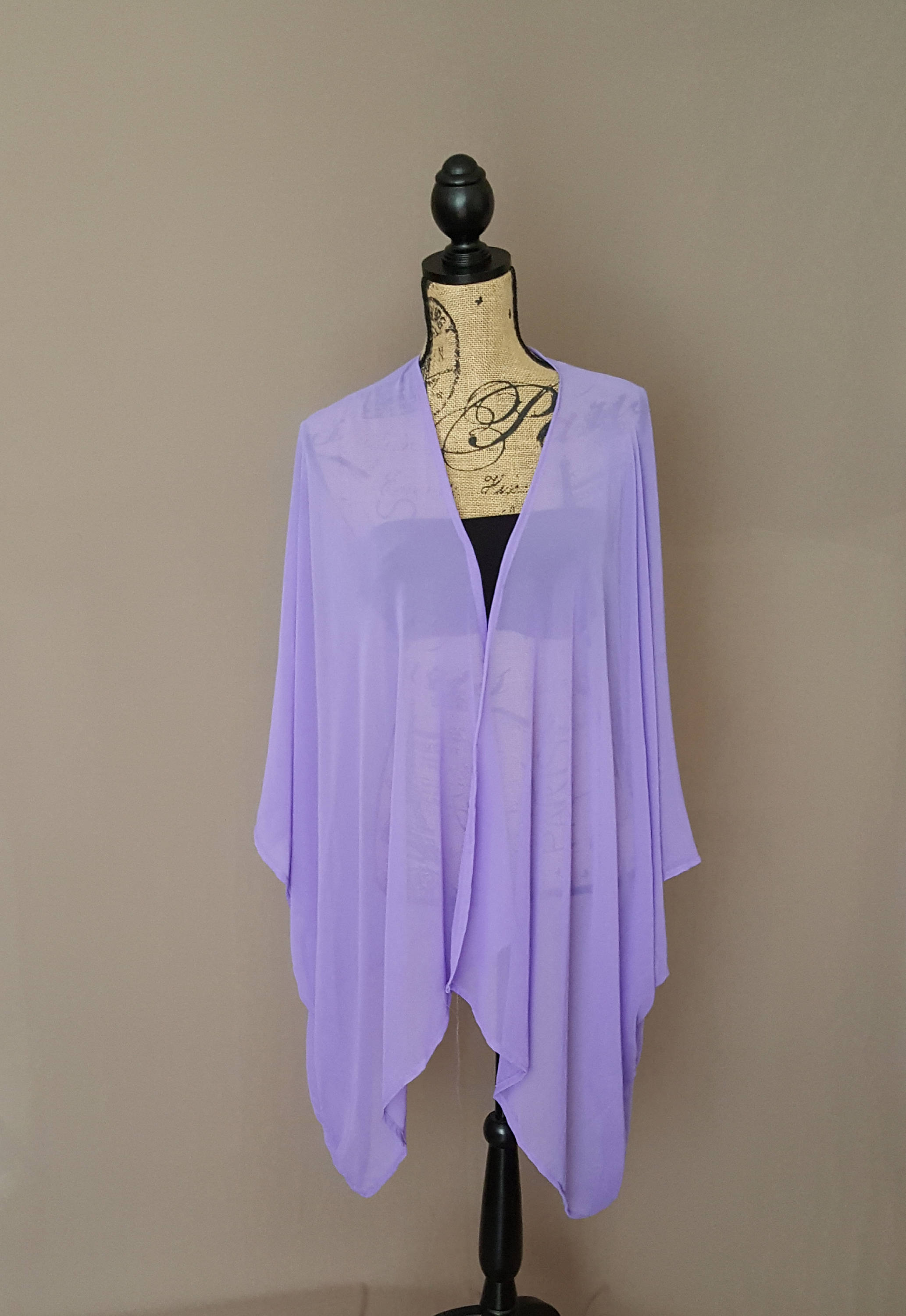Sale Sheer Light Purple Kimono Cover up
