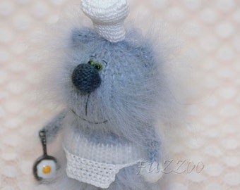 Cat knitted toys Amigurumi Cook Kitty Knit Grey Cat Knitted Kitty Little knitted Cat knitted Cats knitted Little toys Cute knit kitty RTS