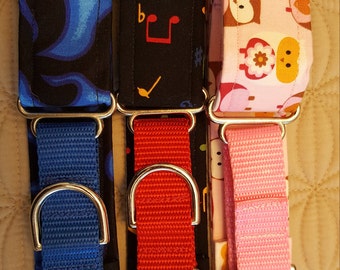 CLEARANCE, Dog collar, Martingale collar, greyhound collar, Cotton collar