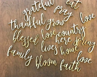 H1: Elevate Your Home Decor with Etsy Wooden Laser Cut Words