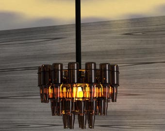 Industrial Beer Bottle Pendant Chandelier