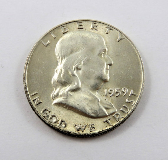 U.S. 1959 D Walking Liberty Half Dollar.