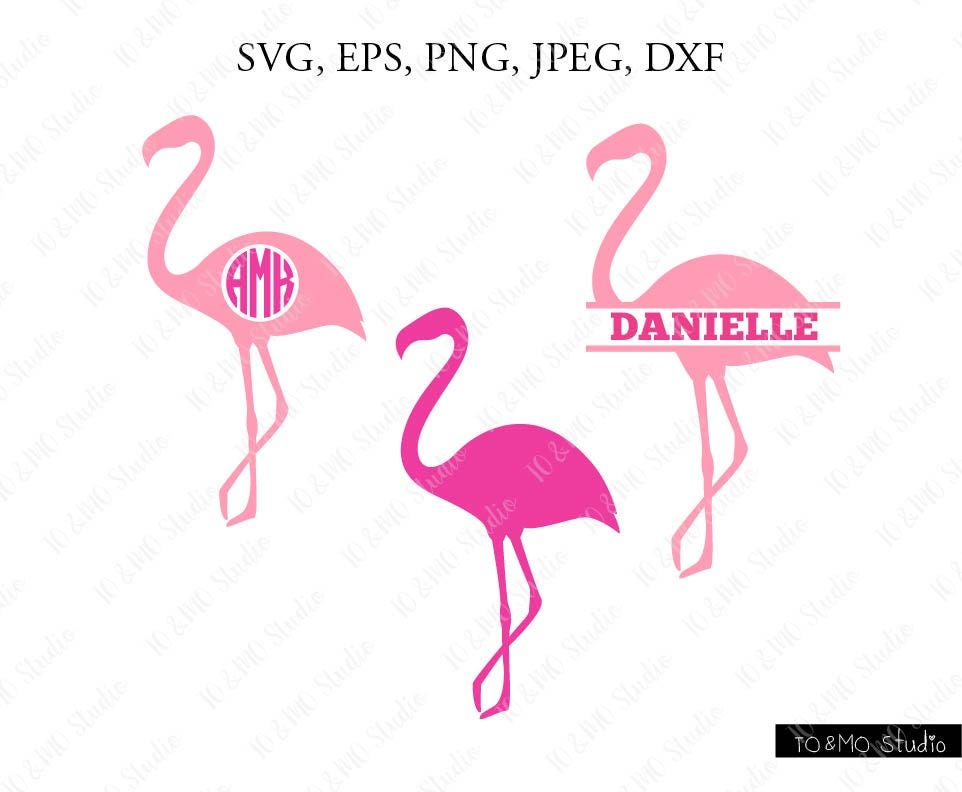 Download Flamingo SVG Flamingo Clip Art Flamingo Monogram SVG