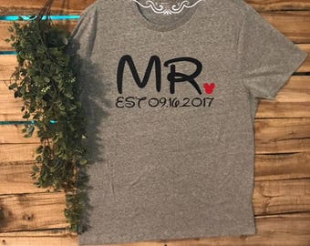 SHIRT: Disney. Disney Honeymoon. Disney Vacation. Mickey Shirt. Mens Disney. Mens shirt. Mickey. Est. Wedding. Married.