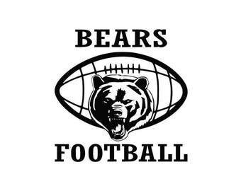 Bears Football high school college SVG File Cutting, DXF, EPS design, cutting files for Silhouette Studio and Cricut Design space clip art