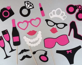 Bachelorette party photo booth props Wedding photo booth props Bridal shower Wedding photo booth props Photo props Wedding party favor