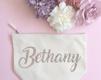 Personalised makeup bag- Cosmetic bag- Unique gift- Toiletry bag- large cosmetic bag- Funny quote- Name cosmetic bag-Hen party- Bridesmaid