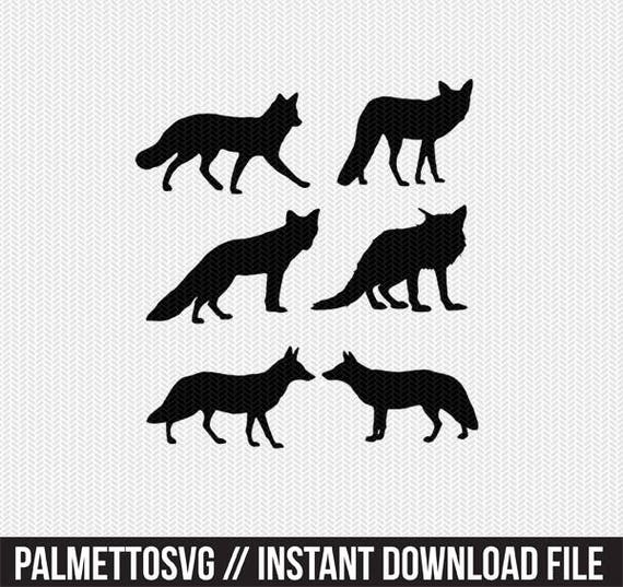 Download fox silhouette svg dxf file instant download silhouette cameo